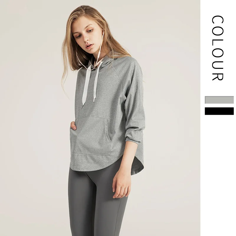 Front Zipper hooded Women's Yoga Shirts Long Sleeve Yoga Top Sportswear Quick Dry Tracksuit Women Running Jacket