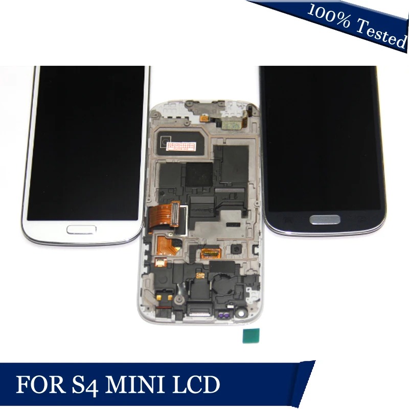 LCDS для Samsung Galaxy S4 Mini I9190 i9192 i9195 ЖК-дисплей сенсорный экран дигитайзер с рамкой