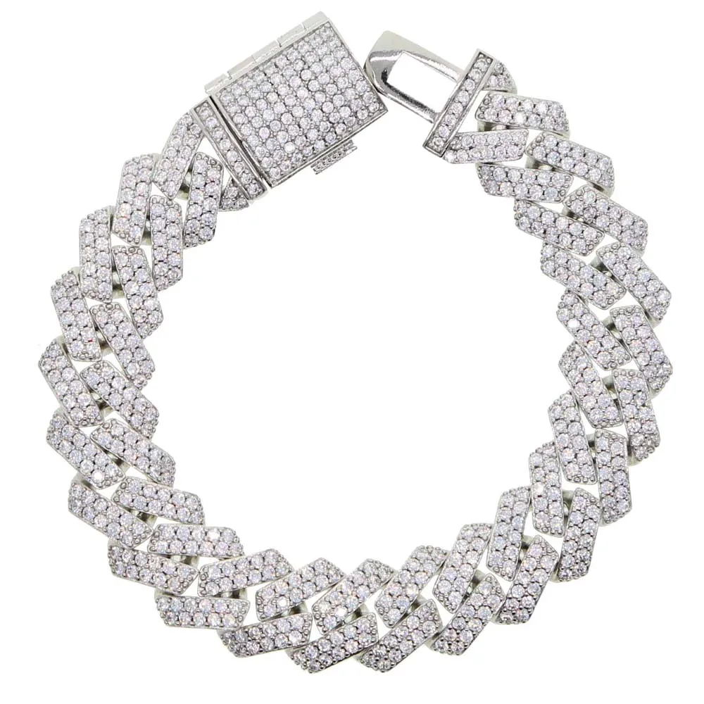 最安値！s925 Iced Out Prong Chain Bracelet S9ddac54915254331990b5ec1b63eb