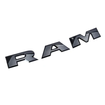 

RAM Tailgate Letters Insert 3D Raised High Grade ABS Badge Nameplates Sticker-Carbon Fiber