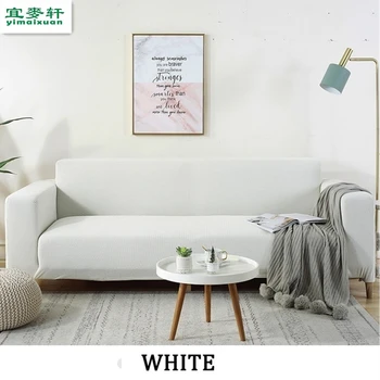 

Non-slip Pure Color Protector Cover 12 Color 1/2/3/4 Seaters Thickened Stretch Sofa Cover All-inclusive Knitted Couch Slipcover