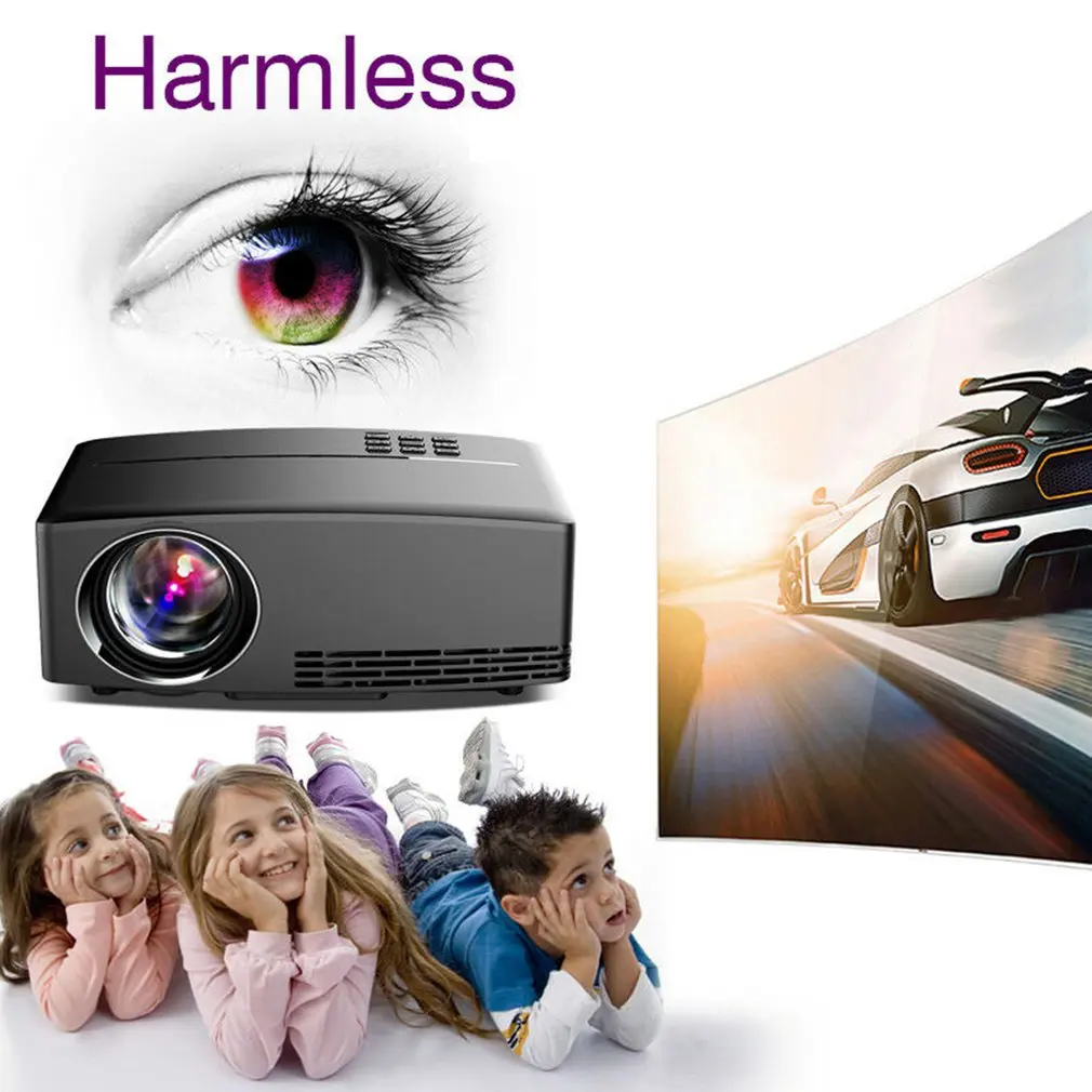 Empfohlen UuF4o GP80UP projecteur LED Full HD 1080P Mini projecteur lecteur multimédia maison 1800 LM Portable multimédia cinéma maison cinéma vidéo