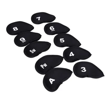 

10pcs/set Outdoor Sports Putter Protector Golf Head Cover Gift Training Durable Accessories Practical Neoprene Driver Fairway