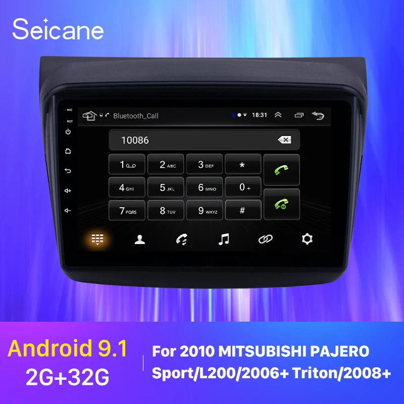 Seicane 9 дюймов Android 9,1 2din автомобильный мультимедийный плеер для MITSUBISHI PAJERO Montero Sport/L200/2006+ Тритон/2008+ PAJERO 2010 4-х ядерный