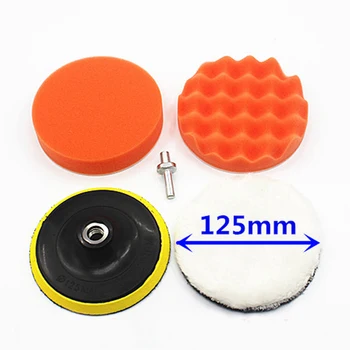 

5x 5 Buffing Waxing Polishing Sponge Pads Kit Set For Car Polisher Drill M10