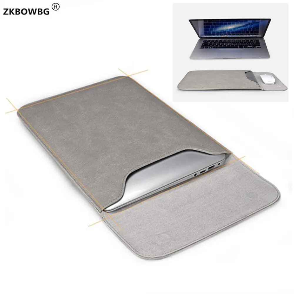 Блокнот, ПУ искусственная кожа сумка для Macbook Air Pro retina 11 12 13 14 15 чехол для ноутбука для Xiaomi Surface 13,3 ультрабук чехол