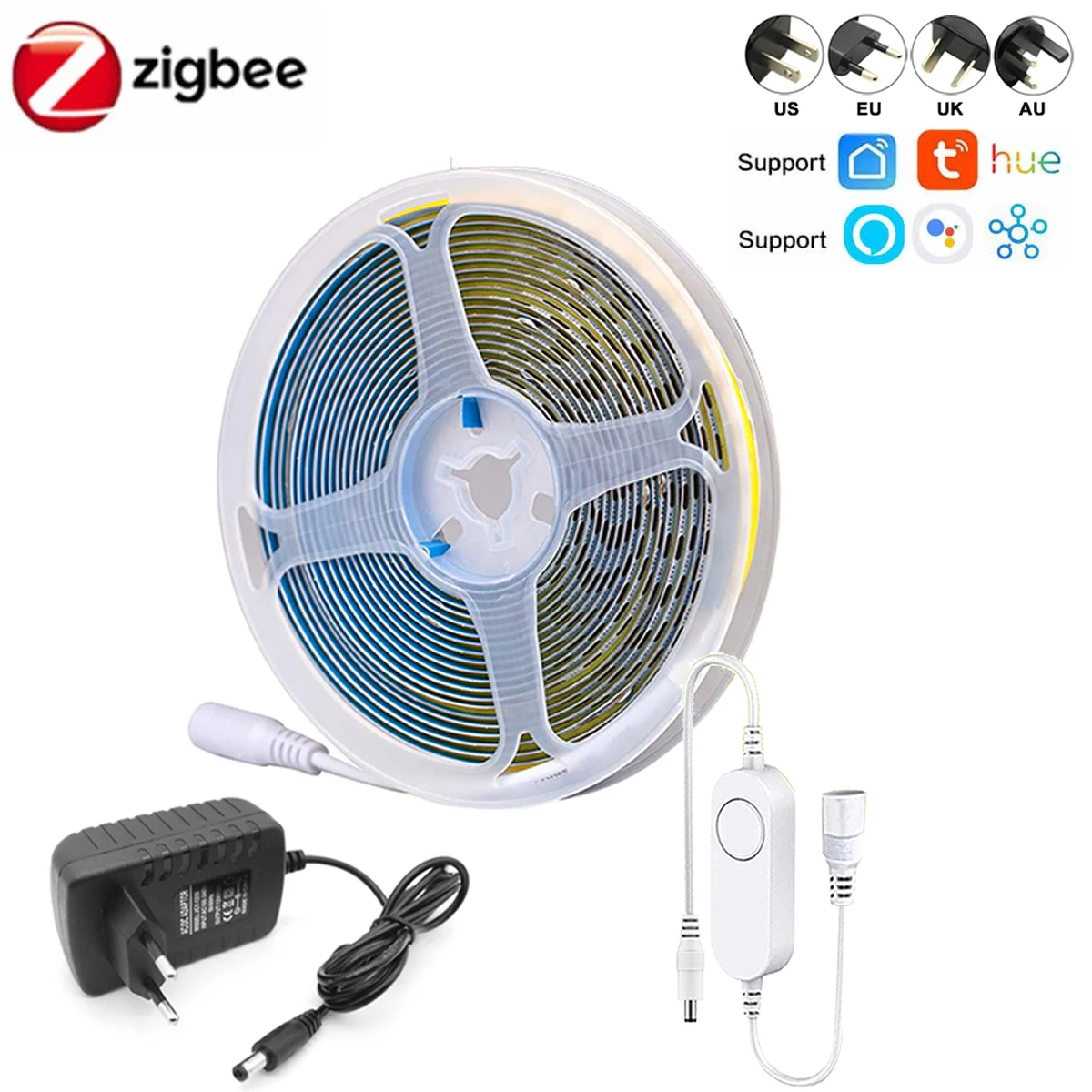 Светодиодная лента Zigbee 3 0 COB 12 В постоянного тока 24 320 светодиодов гибкая