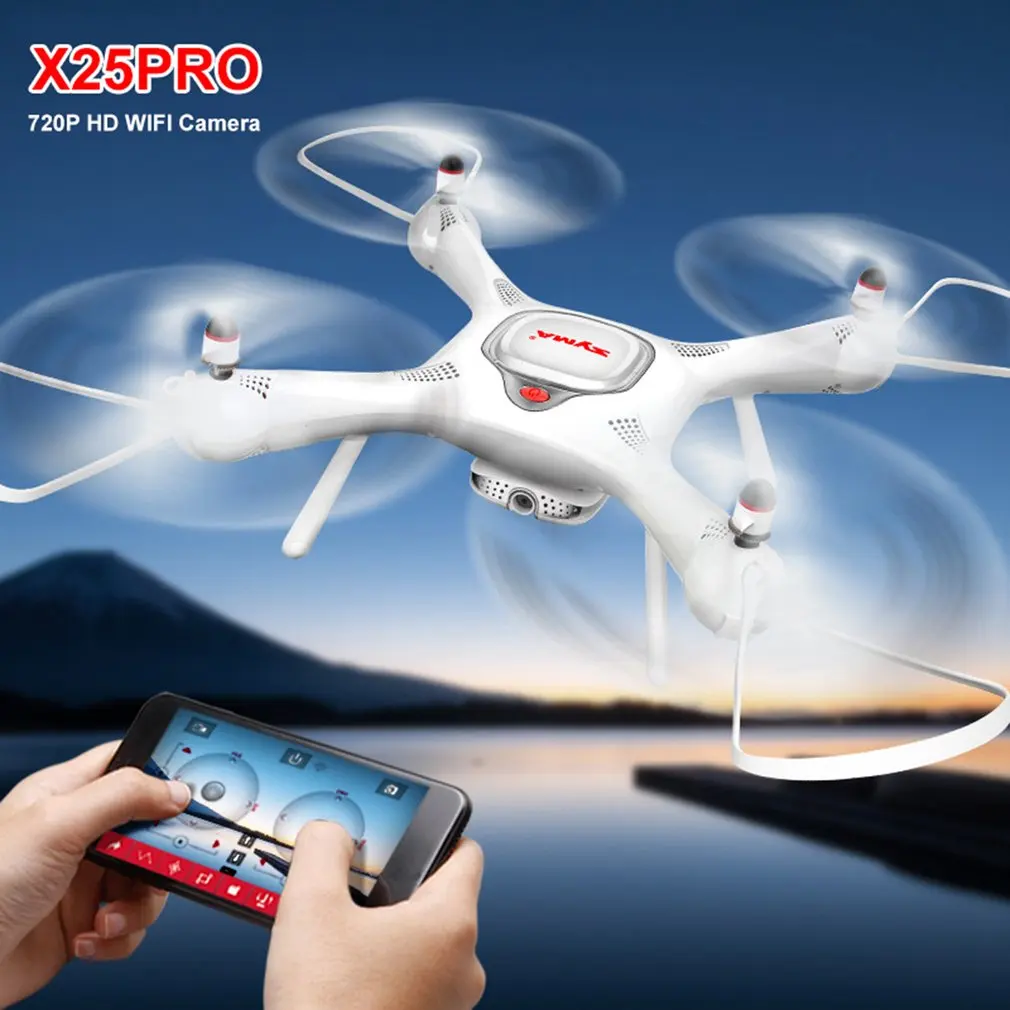 Syma X25PRO 2,4G gps позиционирование FPV Радиоуправляемый Дрон Квадрокоптер с 720P HD Wi-Fi регулируемая камера высота удержания Следуйте за мной Дети RC игрушка