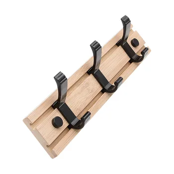 

1 Set Bamboo Wood Coat Hat Hook Clothes Hat Hanger Row Hook Hanging Rack Hanging Clothes Row Hooks Bedroom Clothing Hanger for H