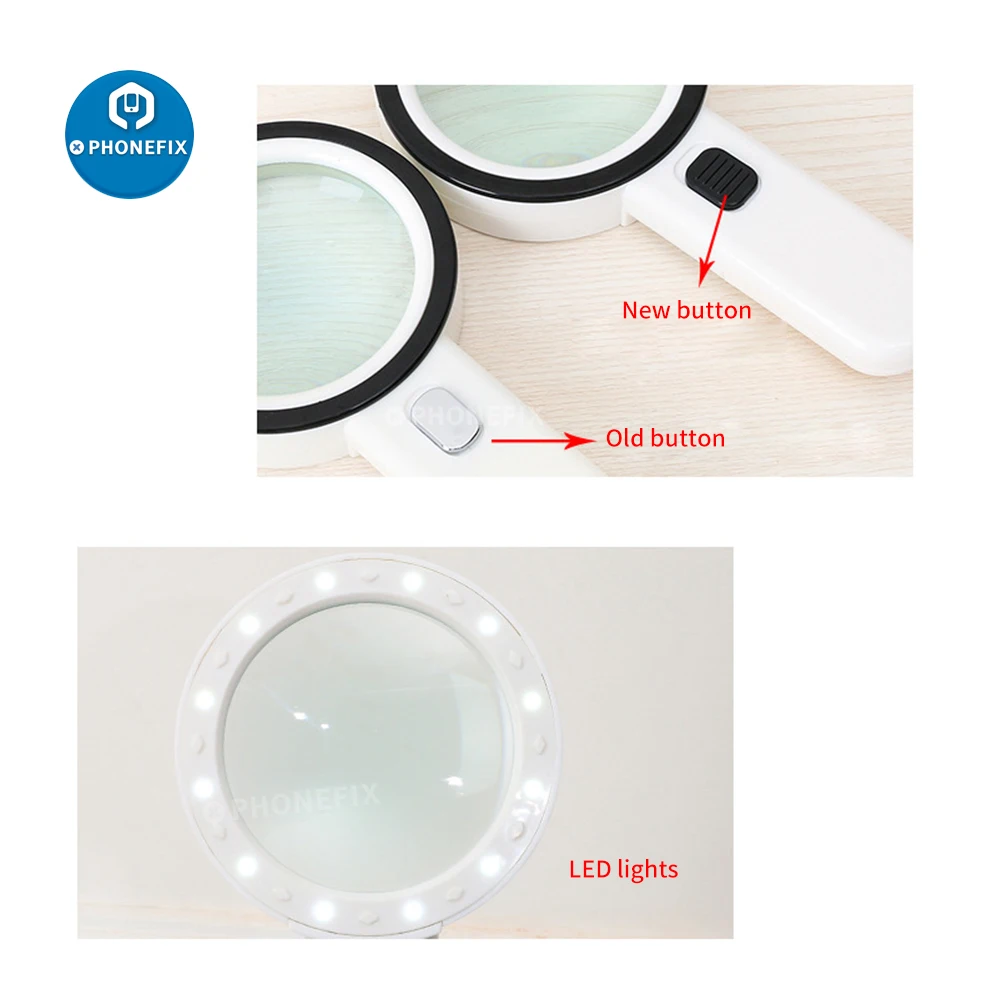 Magnifying Glass with Light, 30X Handheld Large Magnifying Glass 12 LED  Illuminated Lighted Magnifier for Macular Degeneration Seniors Reading