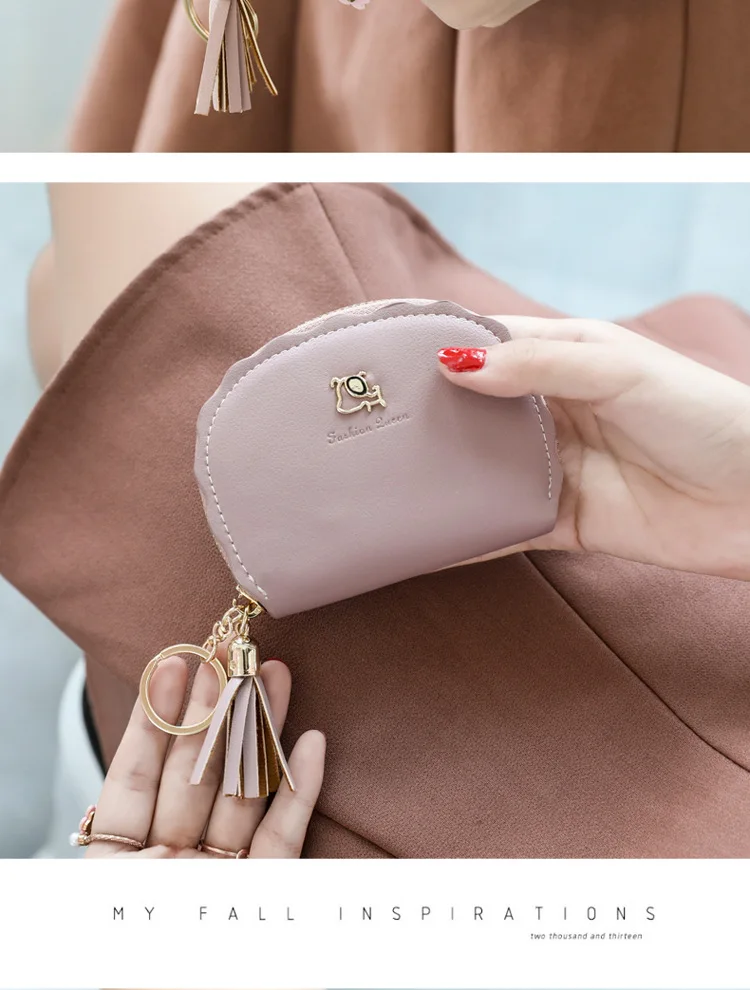 New Style Organ Wallet Women's Korean-style Cute Students Tassels Wallet Hipster Mini Card Bit More Wallet