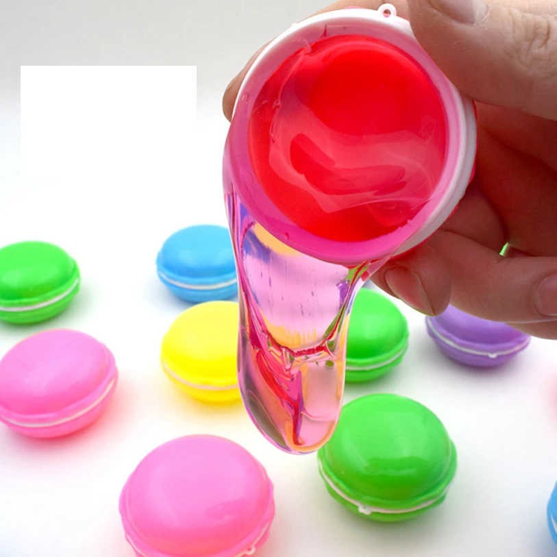 

Creative Transparent crystal mud blow bubbles little toys Macaroon