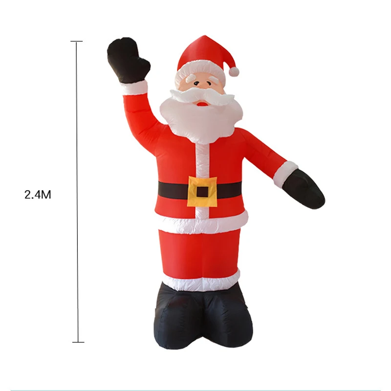 240 см гигантский Санта-Клаус светодиодный, освещенные надувные игрушки Новогодние украшения, день рождения, свадьба, вечеринка, игрушки газон двор, наружное украшение