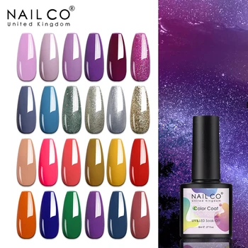 

NIALCO 8 ML Purple Color Gel Nail Polish Glitter for Manicure Set Nail Art Semi Platium UV LED Lamp Nail Varnishes Gel Lacquer