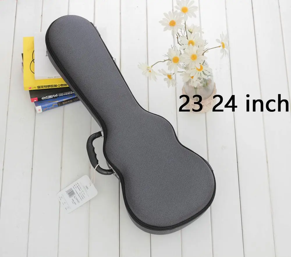 gray 23 24 inch Укулеле жесткий футляр сумка легкая сопрано концертный тенор 21 23 26 дюймов Ukelele серый красный синий мини гитара аксессуары Gig - Цвет: gray 23 24 inch