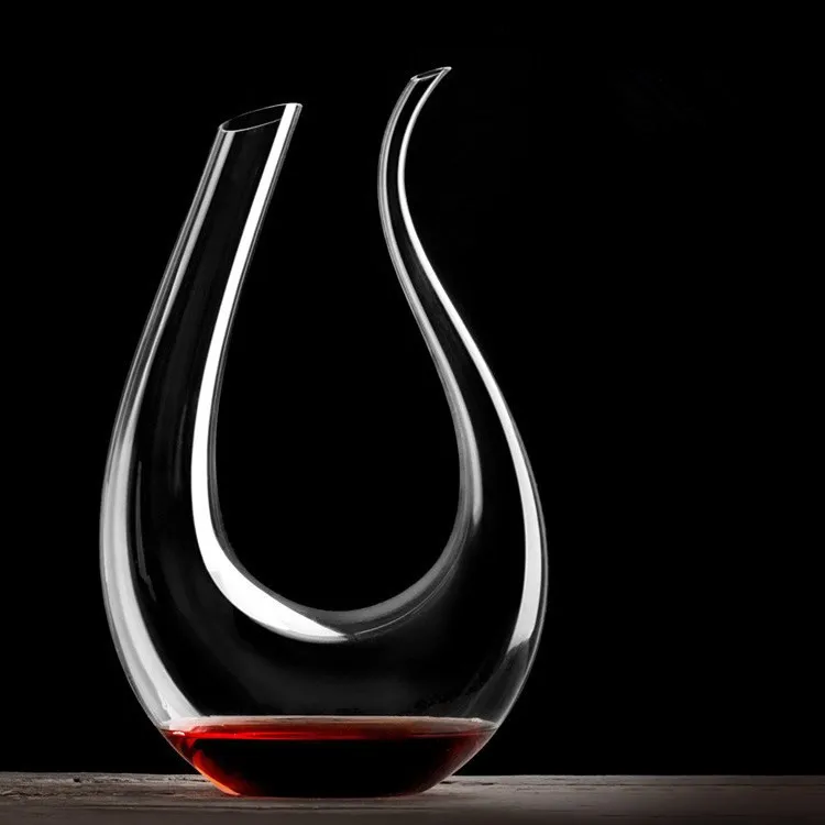 Wholesale Manufacturers Thick Large Size Wine Glass European Style Wine Decanter Top Grade Umei-Style U-Shaped Wine Decanter