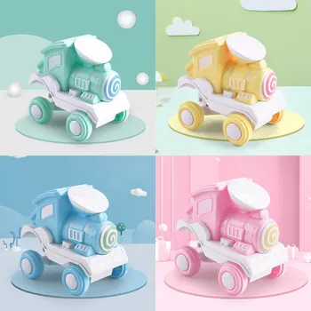 

Pressure Inertia Rolling Train Children Model Dynamic Car Stunt Car Macaroon Train Lighting Gifts For Children