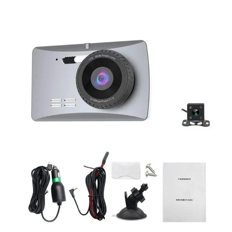3,6 дюймов 1080P FHD видеорегистратор 140 градусов с двумя объективами Автомобильный видеорегистратор Камера