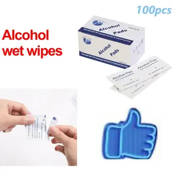 

100pcs Alcohol Wipes 75% Sterilization Disinfection Wet Wipes Skin-friendly Protable Disposable Alcohol Cotton Pad For Car Home