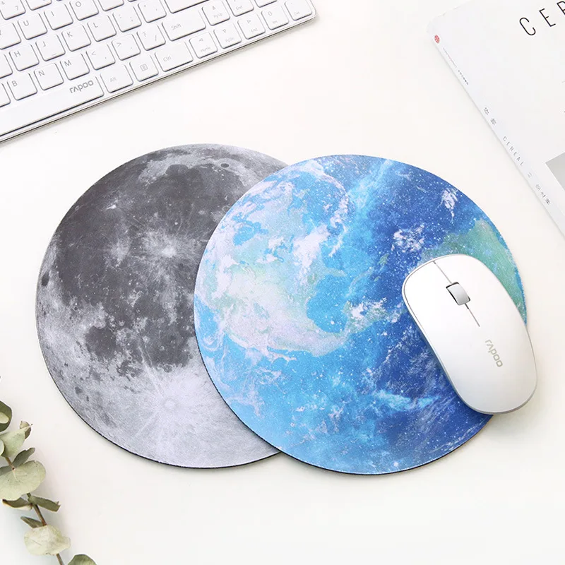 Alfombrilla de ratón Celestial redonda Kawaii, tapete suave para juegos de ordenador, tapete de escritorio, almohadillas antideslizantes Rubbe PC, alfombrilla para ratón para oficina de 22cm