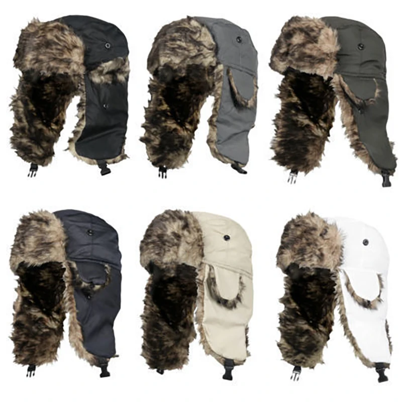 Ski Cap Snow Cap Earmuffs Apparel Winter Men Women Riding Cap Trapper Russian Sun Visors Outdoor Hat