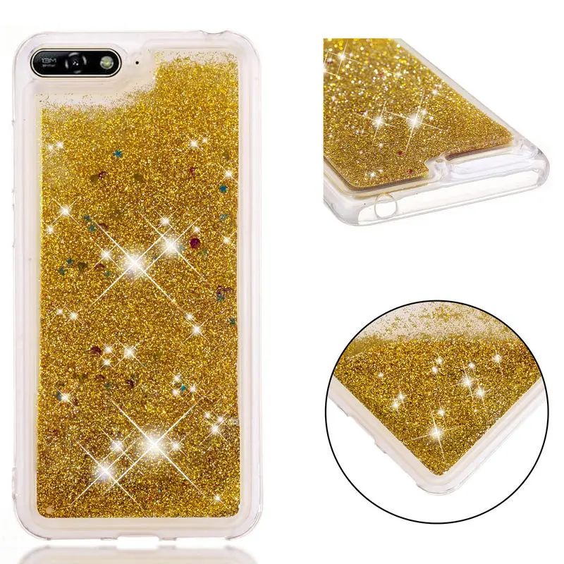 

Huawei Y6 2018 Case Shockproof Phone Cover Huawei Y6 Prime 2018 Honor 7A Pro 7C 7A Glitter Liquid Quicksand Soft Silicon Cases