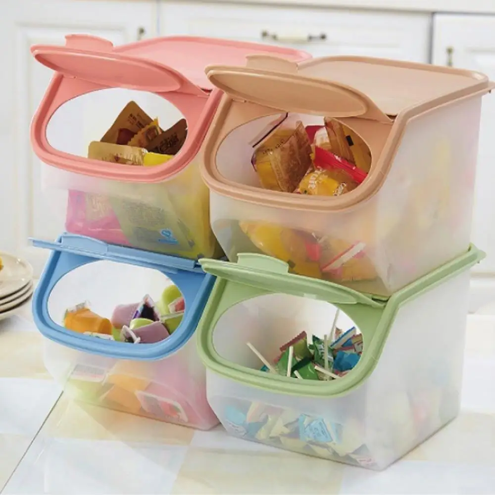 

PP Practical Environmental Collecting Tank Food Storage Barrel Kitchen Sealed Box Dessert Rice Container Organizer Cereal Bean