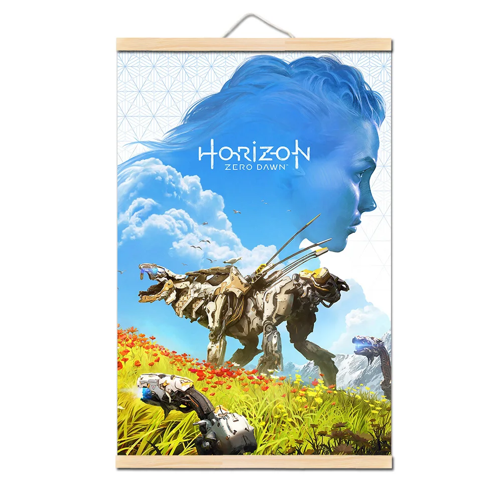 27 Horizon Zero Dawn HD игра плакат на печать на холсте Современная Настенная декоративная уникальный подарок твердая древесина висячая прокрутка живопись для дома - Цвет: 27