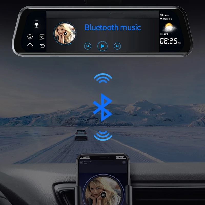 Автомобильный видеорегистратор Камера 4G ADAS Автомобильный видеорегистратор Android поток медиа зеркало заднего вида FHD 1080P WiFi 10 дюймов gps видео рекордер