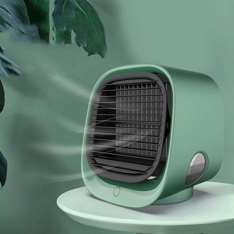 USB Mini Air Cooler Fan Air Cooling Conditioner with Night Light Portable Humidification Desktop Air Cooler Multifunction Summer