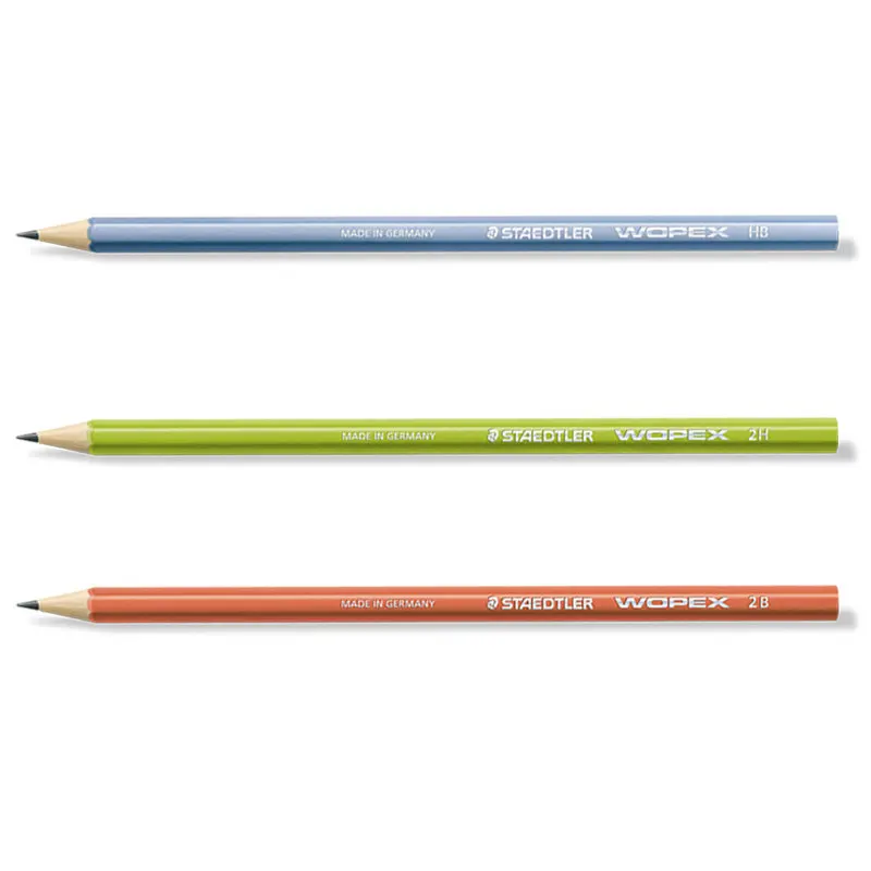 6 шт. Staedtler WOPEX 180 рисование и наброски карандашей 2H HB 2B экологическая награда|pencil