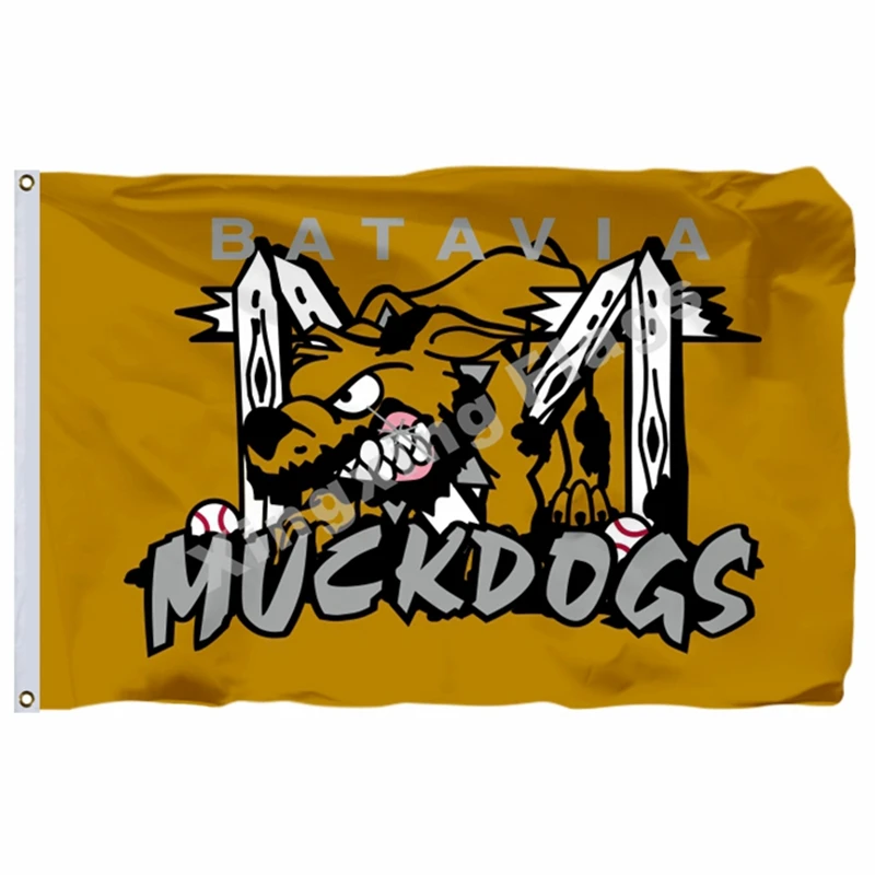 Aberdeen IronBirds флаг MILB баннер с модифицированным флагом США 3ft X 5ft полиэстер летающий размер 90X150 см - Цвет: Batavia Muckdogs
