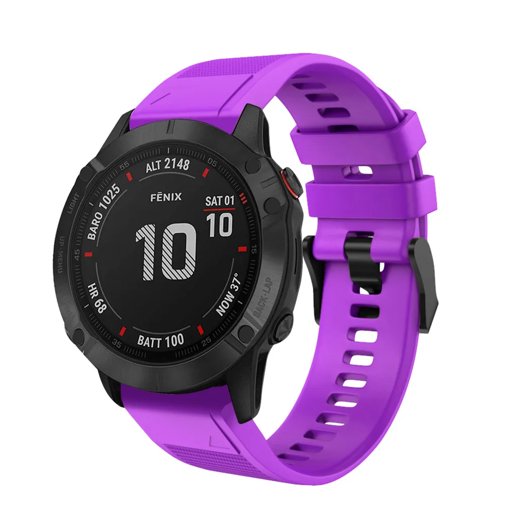 Силиконовый ремешок на запястье для Garmin Fenix 6X/Fenix 6 XPro, умные часы, сменный ремешок для мужчин и женщин, быстросъемный браслет 19Sep