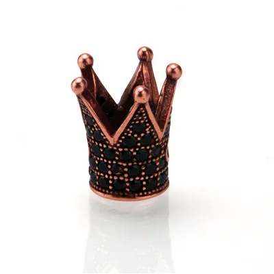 1 шт. микро Pave CZ бусины в виде корон кубическая Корона из циркония бусины разделитель браслета Шарм бисером латунные бусины для изготовления ювелирных изделий - Цвет: Crown Accessories z