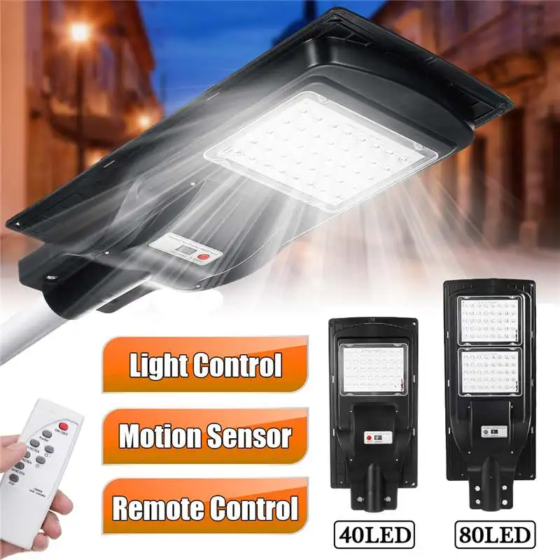

70W 150W Solar Street Light Remote Control PIR Sensor Light Control Outdoor Wall Lamp for Garden Courtyard Walkway Pathway Light
