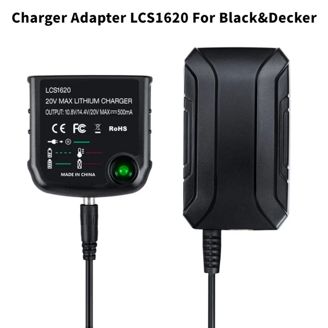 LCS1620 Lithium Battery Charger For Black&Decker 10.8V 14.4V 20V Model  LBXR20 LB20 LBX20 LBX4020 Electric Drill Screwdriver Tool