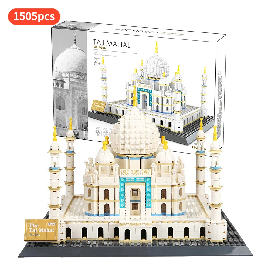 

The Taj Mahal of Agra Set Compatible with legoingly Bricks City Famous Building Architecture Blocks Toys For Children Gift