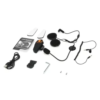 

BT-S2 1000M Motorcycle BT Interphone Motorbike Helmet Wireless Intercom FM Headset Portable Mini Interphone