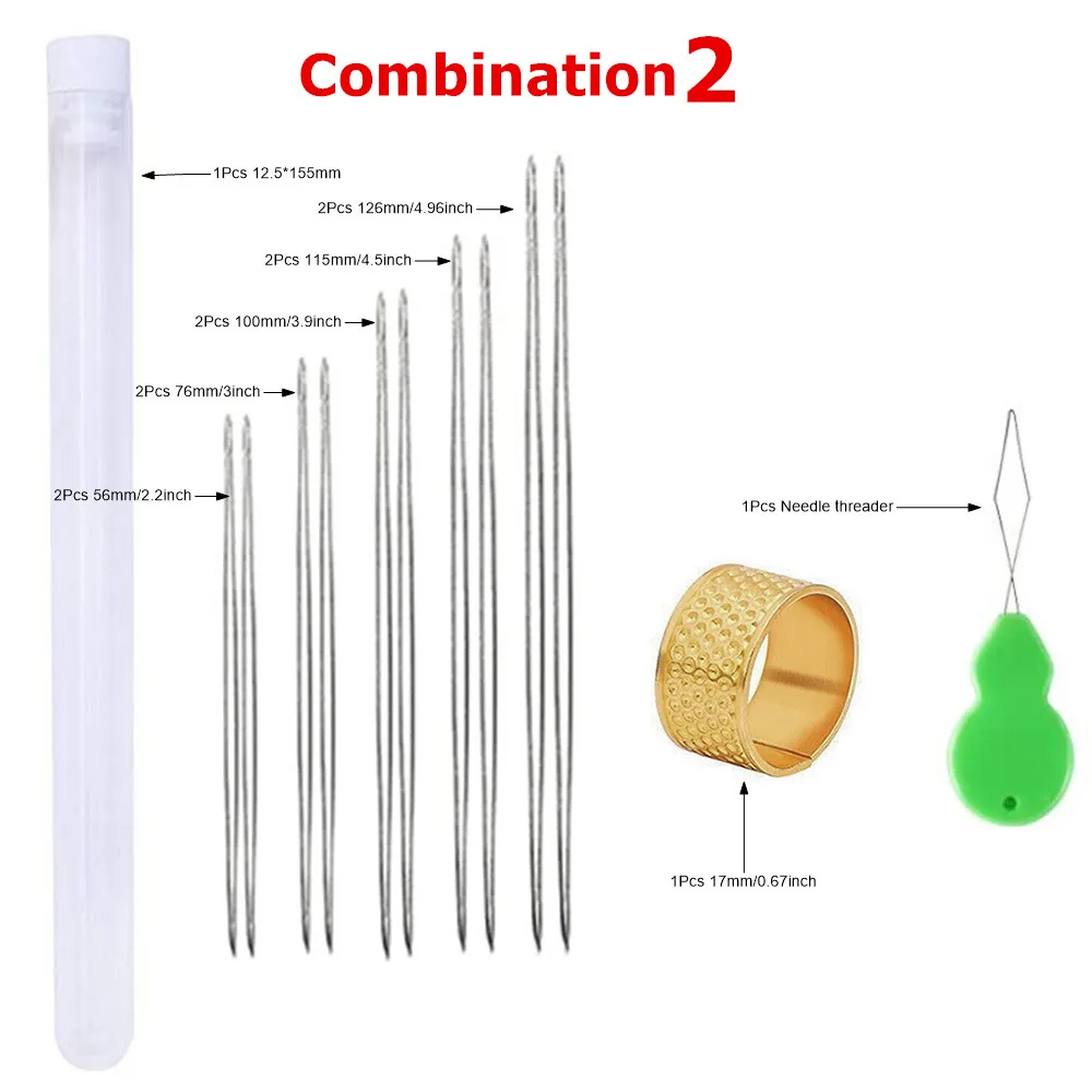 18 Pieces Beading Needles, 6 Sizes Seed Beads Needles Big Eye Beading  Needles Collapsible Beading Needles Set for Jewelry Making with Needle  Bottle