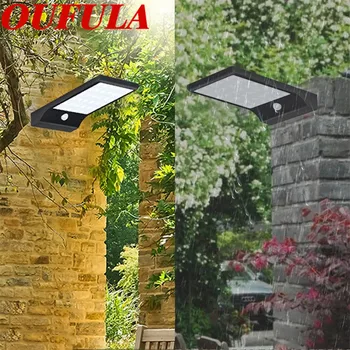 

AOSONG Solar Wall Lamps Outdoor Waterproof Garden Lamp Flat Ultra-Thin Induction Lamp For Patio Porch