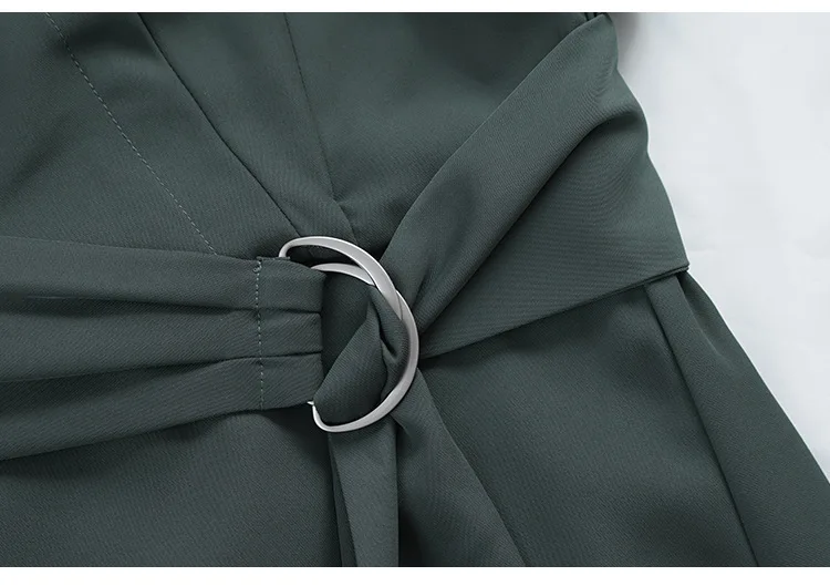TVVOVVIN, осень,, элегантная Империя, лаконичный v-образный вырез, длинный рукав, сплошной цвет, рубашка, топы с поясом для женщин ZX161