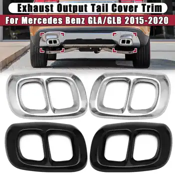 

Car Exhaust Output Tail Cover Trim For Mercedes for Benz GLA GLB 2015 2016 2017 2018 2019 2020 Exterior Exhaust Pipe Cover
