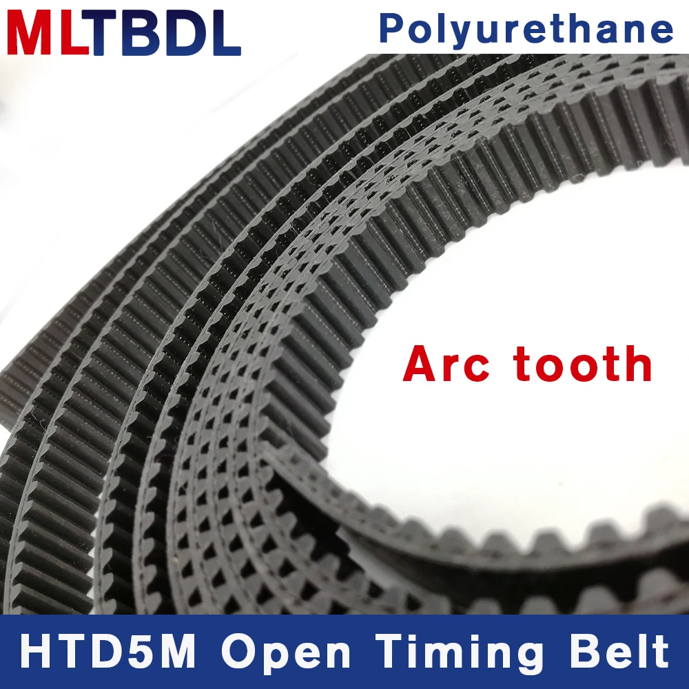 HTD5M 타이밍 벨트 폭 10M, 15/20/30/40mm, 스틸 코어가 있는 흰색 검정색 PU 폴리우레탄, HTD 5M 개방형 동기 풀리