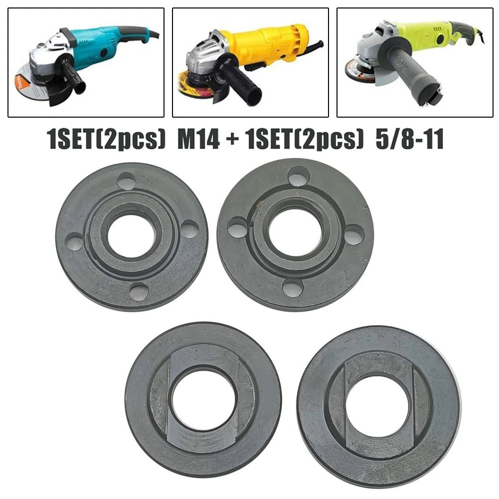 Multi-function 2x/Kit M14+2x/Kit 5/8-11 Thread Angle Grinder Flange Lock Nuts Set Abrasive Power Tools New Arrival best drill for electrician