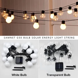 Guirlande lumineuse solaire pour Patio, noël, Globe G50, prise ue et US, féerique, décoration de jardin, mariage 