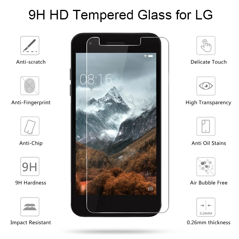 Защитное стекло для LG K8 K7 K5 K4 K3 9H HD закаленное Защита экрана K11|Защитные стёкла и