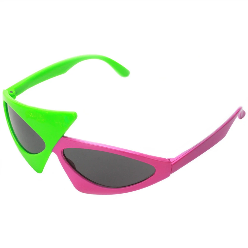 Gafas de sol triangulares asimétricas de retales, lentes estilo Hip Hop fiesta, baile, Bar, Roy Purdy, color verde y rosa, novedad|De los hombres gafas de sol| - AliExpress