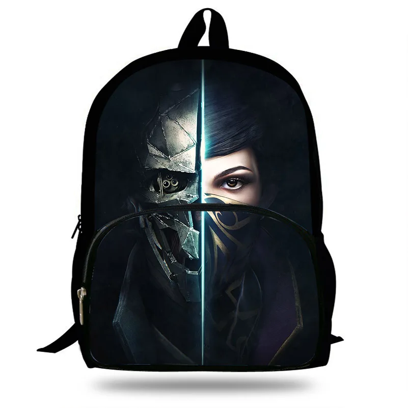 16 дюймов девочки Dishonored Рюкзак Набор для детей поп игра печать школьные сумки для подростков мальчиков ежедневный рюкзак