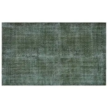 

Handmade Green Vintage Overdyed Turkish Area Rug 152x253 Cm-4'12''X8'4''