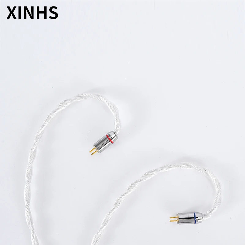 Xinhs Núcleo Único Cristal Cobre Prata Chapeado Fio de Atualização Alta Fidelidade Cabo com 3.5 2.5 4.4 mm Plug Mmcx 0.78 mm Pinos Qdc Conector - Image 5